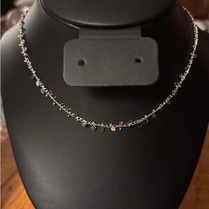 paparazzi Silver Tiny Disc Dangle Necklace